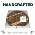 thumbnail image 7 of Gaderth 3 Pack Mini Charcuterie Boards 7.7" Round Wood Cheese Board Set with Knife & Fork, Thank You Gift Box for Guest Bridal, Baby Shower - Acacia Wood, 7 of 7
