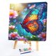 thumbnail image 5 of Kit de pintura por números sobre lienzo, arte al óleo artesanal, mariposa colorida, decoración del hogar, 40x40cm, 5 of 9