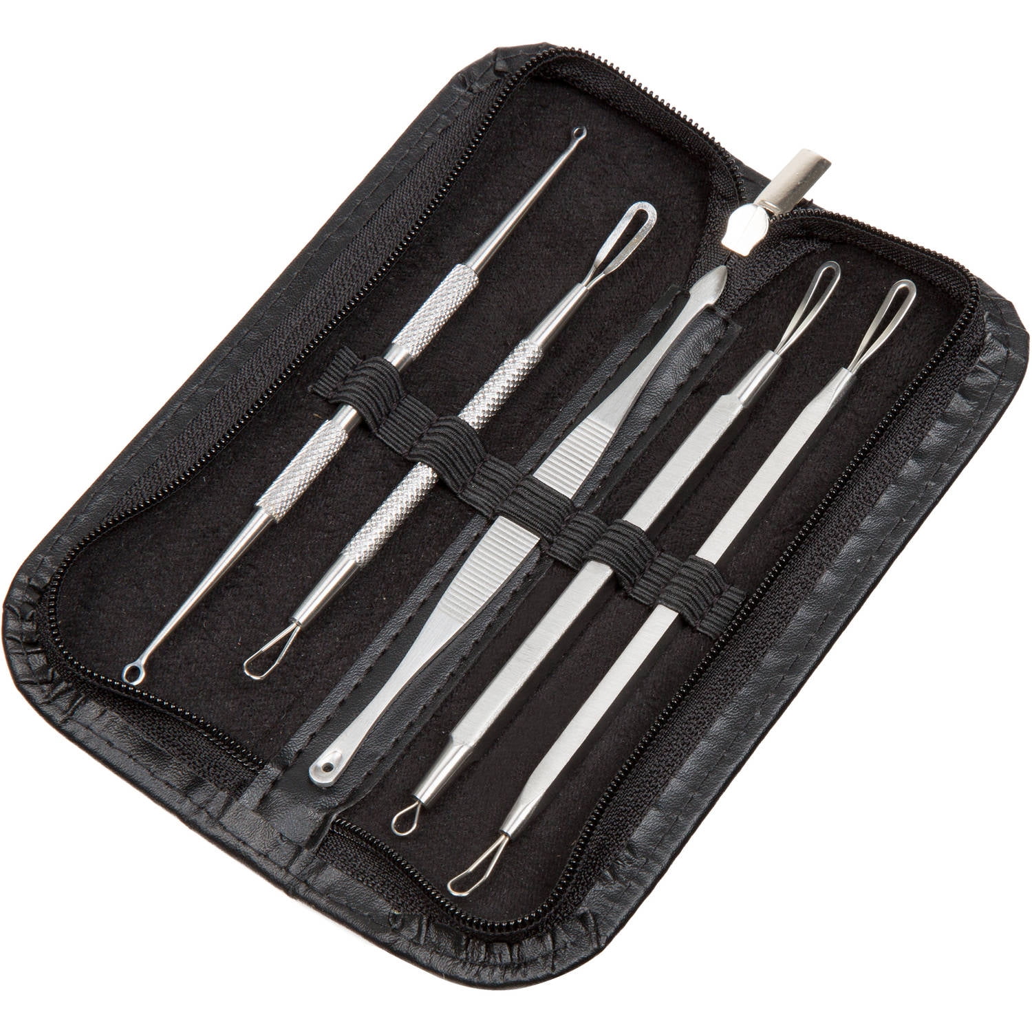 6 Piece Blackhead and Blemish Remover Tool Set Personal Dermatology Implements for Acne