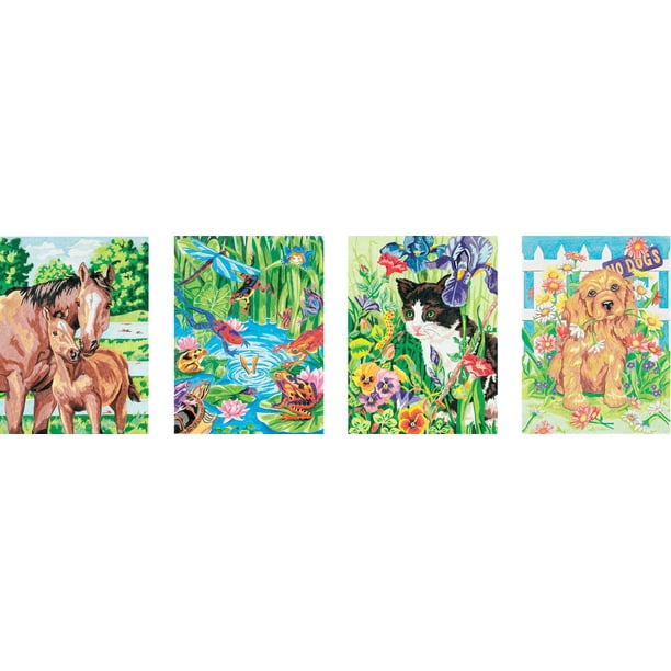 DIMENSIONS Animal Friends Pencil Color by Number Kit, 9'' W x 12'' L