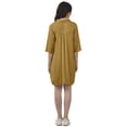 thumbnail image 3 of Moomaya Tunique Brodée Manches 3/4 Robe Chemises Femmes Grande Taille Robe d'Été, 3 of 6