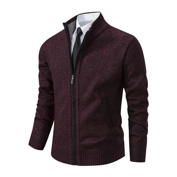 Yiliang Mens Dress Jacket Business Men Formal Coat ,Wine,L