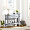 thumbnail image 2 of HOMCOM Vintage Console Table with Mirrored Drawers, Retro Sofa Table for Living Room, Hallway, Grey, 2 of 10