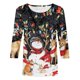 thumbnail image 4 of Puntoco - Camiseta holgada con estampado de moda para mujer, blusa de manga 3/4 de longitud media, cuello redondo, tops casuales Puntoco Puntoco-2955, 4 of 4