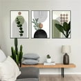 thumbnail image 3 of 3pcs Boho Tropical Art Green Plants Canvas Wall Art Poster Abstract Sketch Line Leaves Painting Picture Aesthetic Bedroom Decor, 3 of 5