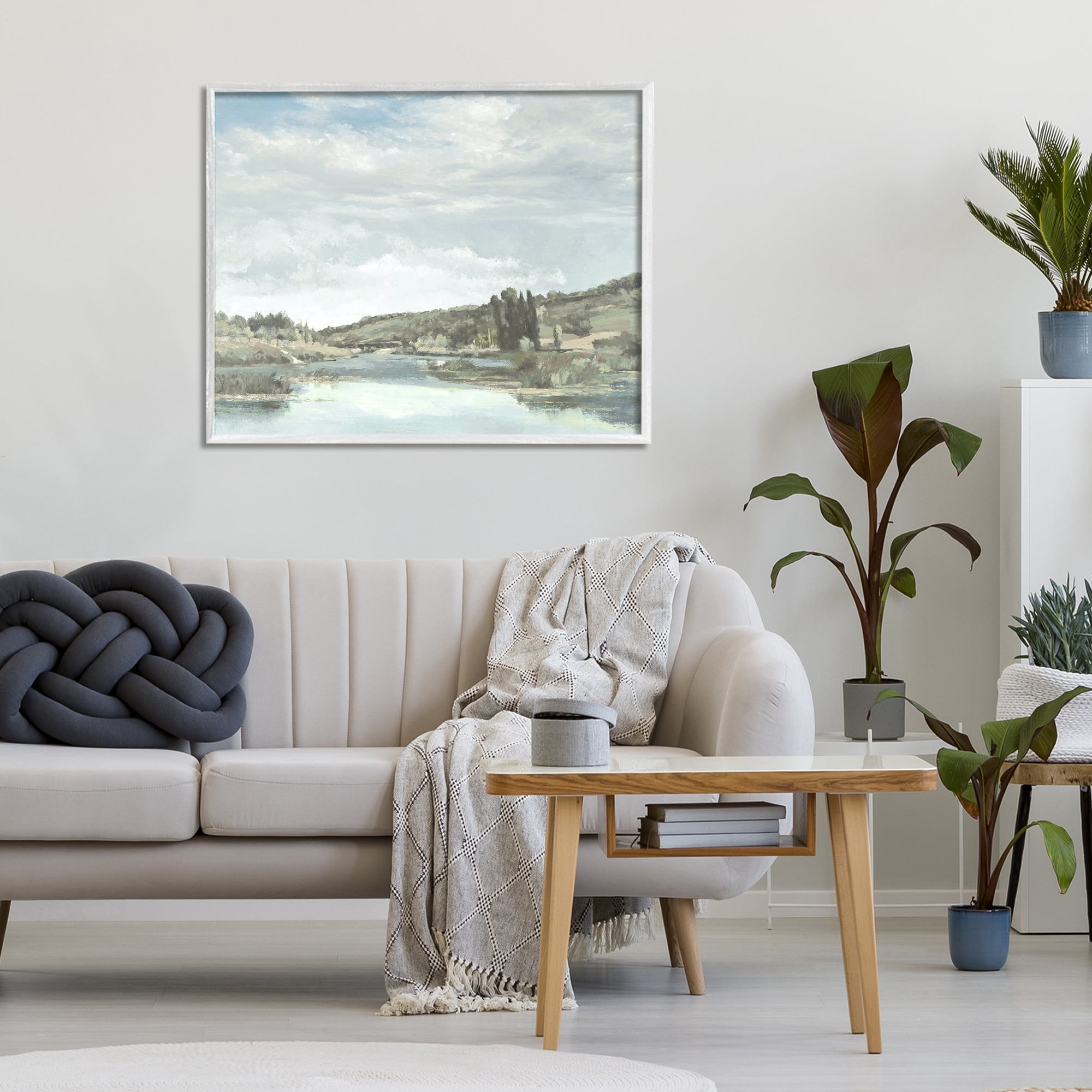 Stupell Industries On The Water Landscape White Framed Giclee Art, design by Christy McKee