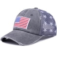 thumbnail image 2 of American Flag Trucker Hat Patriotic Distressed BaseballHat with Star Mesh Back for USA 250th Anniversary Independence Day Unisex, 2 of 5