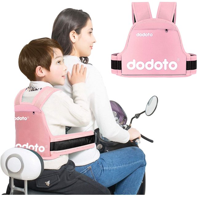 Cinturón de seguridad para motocicleta para niños, cinturón de protección infantil ajustable y cómodo, con rayas reflectantes, regalos para niños y niñas de 1 a 10 años Kuyhfg Sin marca