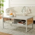thumbnail image 2 of SAFAVIEH Miya Solid 2 Shelf Coffee Table, Grey/Natural, 2 of 11