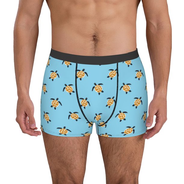 Balery Sea Turtle Calzoncillos bóxer para hombre, ropa interior de algodón suave y transpirable con cinturilla de nailon-XX-Large