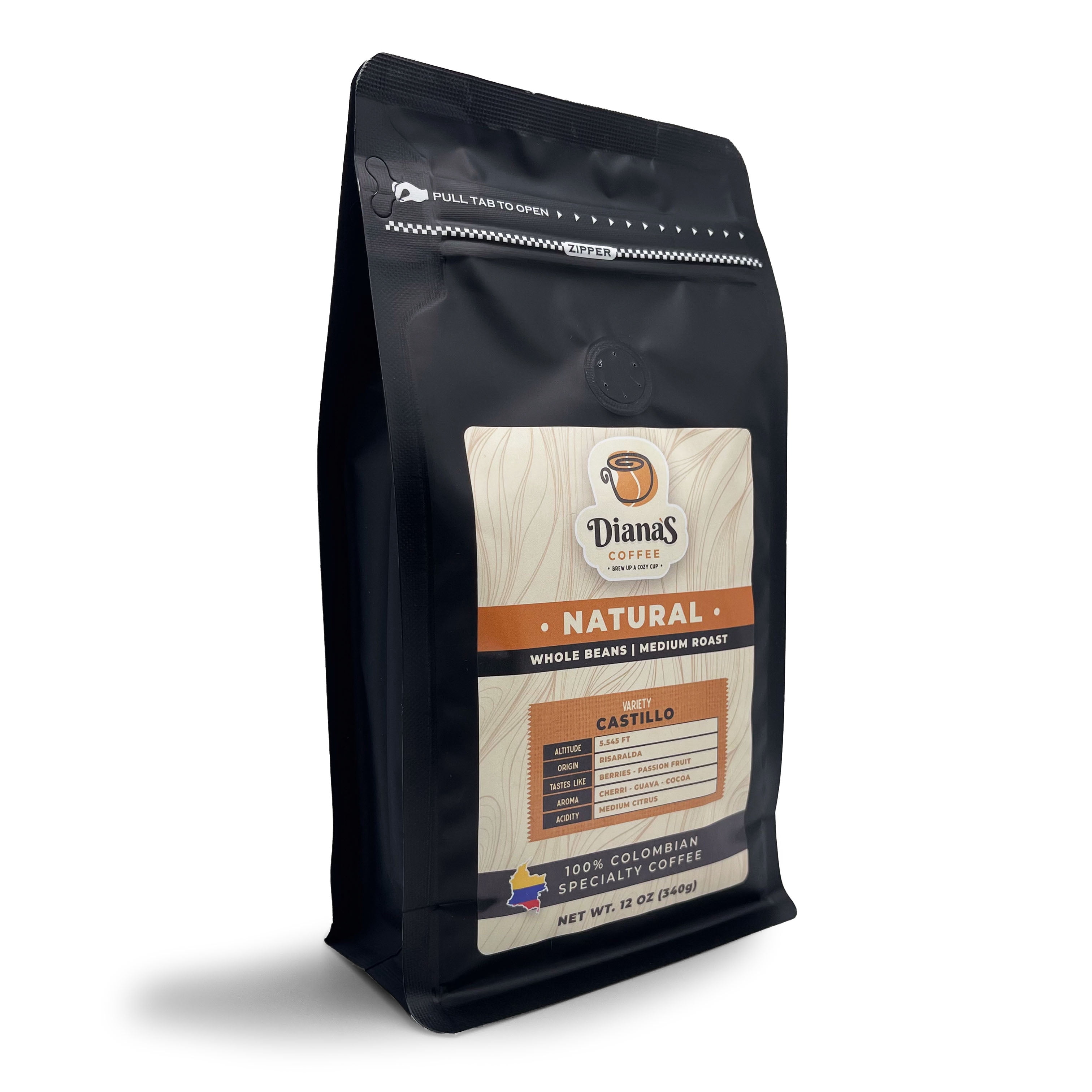 Diana's Coffee | Original Specialty | Natural | Whole Bean | 12 oz (340g)