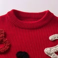 thumbnail image 4 of IVEYRTF Children's Knit Sweater Round Neck Fashion Casual Fall Winter Tops Soft Warm Long Sleeve Blouses for Boys and Girls 1-7 Years(Red,4 Years), 4 of 6