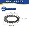 thumbnail image 2 of 15Pack External Tooth Lock Washer M22 Carbon Steel Serrated Locking Washer Black, 2 of 6