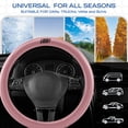 thumbnail image 5 of Skechers Steering Wheel Cover, Leather Steering Wheel Cover for Cars, Non-Slip Steering Wheel Cover, Universal Fit Steering Wheel Cover for SUV Truck (14.5"-15"), Pink, 5 of 7
