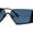 Black - Dark Navy, variant on Womens Rimless Upside Down Half Frame Narrow Rectangular Metal Rim Sunglasses Black Light Black
