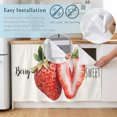 thumbnail image 5 of Strawberry Sink Skirt 11"Wx13"L, Dustproof Under Sink Curtain with Self Adhesive Tape, Red Summer Fruits Green Botanical Cabinet Curtain Cover for Bathroom Vanity, RV, Kitchen Cabinet Storage Shelf, 5 of 9