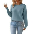 thumbnail image 1 of Plus Size Women Hoodie Solid Color Loose Ladies Sweater Spring And Autumn One Word Shoulder Exposed Shoulder Hood Sweater, 1 of 8