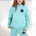 thumbnail image 2 of CAIXIA Girls Clothes Fall 10-12 Girls Hoodies Outfits Sweatshirt Cargo Sweatpants Set 2 Piece Bow Graphic Cotton Girls Tracksuit Athletic Girls Sweatsuit Set Fall Winter Fashion Clothing, 2 of 5