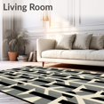 thumbnail image 2 of Ultra Soft Area Rug, Elegant Black & Beige Geometric Area, Non Slip, Stain Resistant, Washable Area Rugs for Living Room, Bedroom(Beige, 3X5), 2 of 8