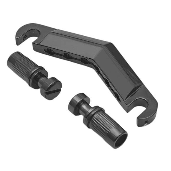 Puente de guitarra estilo LP, guitarra eléctrica, barra de parada, cordal rígido, forma de V, zinc Negro