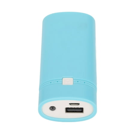 USB Power Bank, Lightweight ABS 2x18650 DIY Power Bank Safe Reliable Universal For Smartphone Blue