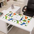 thumbnail image 3 of Long Mouse Pads for Desk,White Cartoon Dinosaurs Leaves Pattern Desk Mats on Top Of Desks, Desk Mouse Pad Extra Large with 3mm Non-Slip Base and Stitched Edge for Gaming,Office,Work,Home 31.5"x15.7", 3 of 6