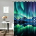 thumbnail image 2 of JRXY Blue Aurora Shower Curtain Multiple Sizes White, 2 of 6