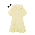 thumbnail image 1 of Ropa de Playa LUCKYGAL para Niñas Grandes, Amarillo Limón, Talla 12-13 con Gafas de Sol, 1 of 6