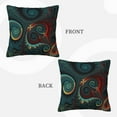 thumbnail image 3 of ZICANCN Green Mysterious Spiral Fractal Decorative Throw Pillow Covers, Bed Couch Sofa Decorative Knit Pillow Covers for Living Room Farmhouse, 16"x16", 3 of 8