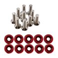 thumbnail image 1 of Almencla 20 Pcs Vis de Voiture Modifiées Joint Boulons en Acier Inoxydable en Aluminium Vis Rouge Rouge, 1 of 6
