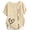 Beige, variant on Girls Tshirts Loose Fit Lightweight Heart Print Buttons Crew Neck Short Sleeve Tee for Daily Wear Girls' Tops Tees Blouses Beige 4 Years-5 Years
