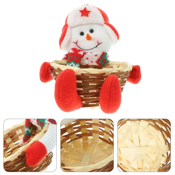 LULULION Multi Color Christmas Candy Basket with Smooth Surface for Storage Use