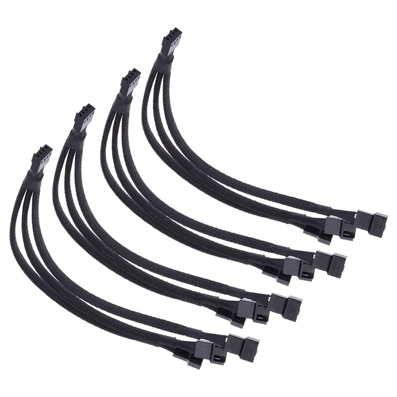 4 Pin PWM Fan Cable Fan Splitter Adapter Cable 1 to 3 Way Converter