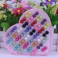 thumbnail image 5 of SmartBy Fashion Ear Jewelry 36 Pairs Stainless Steel Colourful Cute Faux Pearls Stud Earrings, 5 of 8