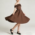 thumbnail image 4 of Girls' Solid Color One Shoulder Camisole Dress for Summer Casual Comfortable Mid Size Children's Wear, 4 of 9