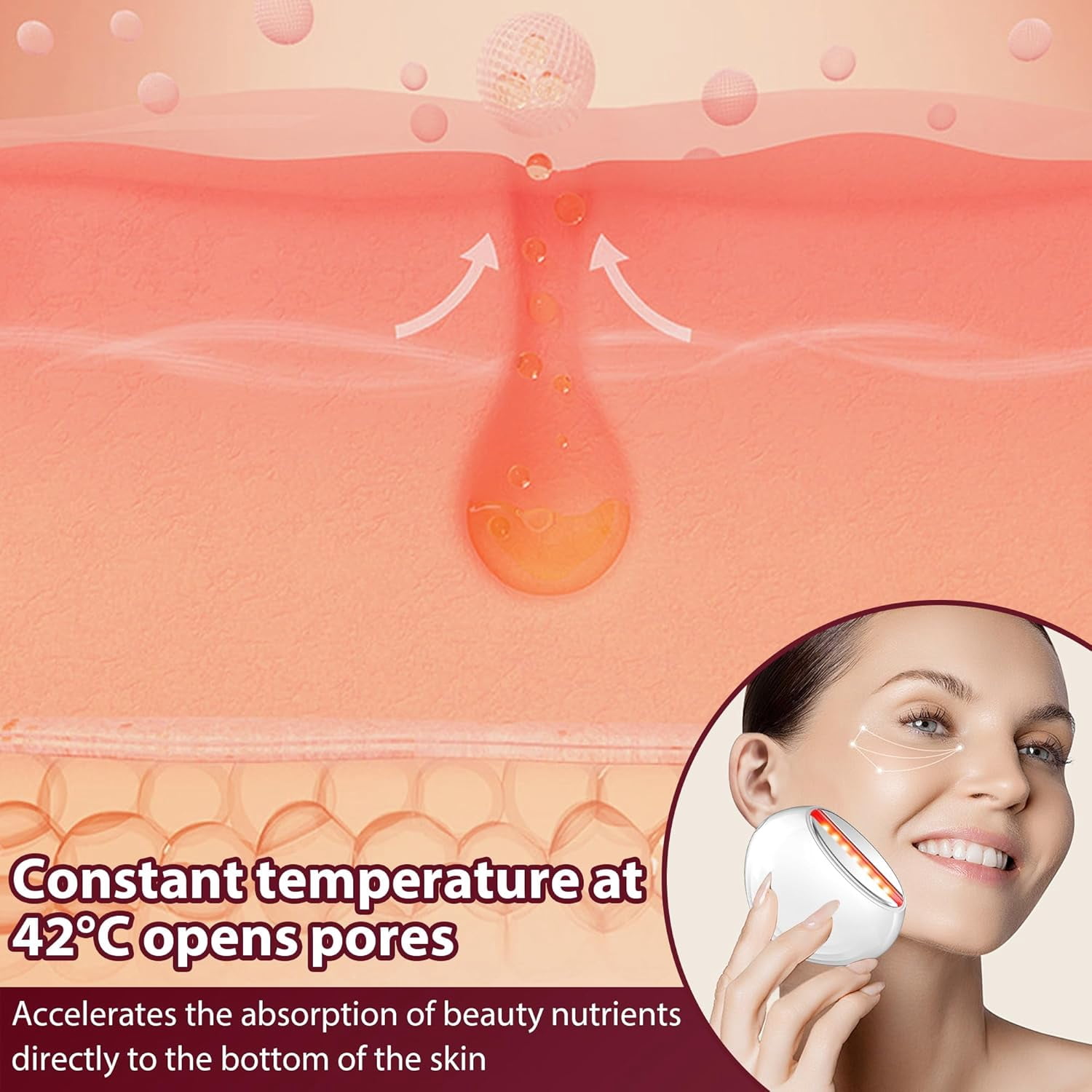 Face and Neck Beauty Massage Wand, 3 Modes - 9 Vibration Frequencies - LED - Heating, 3-in-1 Facial Sculptor for Skin Care at Home Therapy Face Massager Tool for Skin Tightening and Lifting