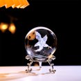 thumbnail image 4 of weibbin Engraved Decorative Crystal Sphere Decorative Quartz Glass Ball, Model Astronomy Sphere, Paperweight Crystal Display Sculpture Home Decor Crafts for Kids Friends, 4 of 6