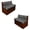 Black-Elephant Floral Aztec, variant on SCRAWLGOD Shark Skull Print RV Dinette Cushions Covers Stretchable Washable RV Dinette Booth Seat Slipcover Anti Dust 2 Piece Set Camper Booth Cushion Slipcover