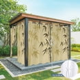 thumbnail image 6 of Outdoor Curtains for Patio Waterproof, Vintage Bamboos Outdoor Privacy Panels Grommet, Ink Painting Retro Art Rustic Blackout Outside Curtains for Porch/Cabana/Pergola/Gazebo 54"x84", 1 Panel, 6 of 8