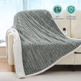 thumbnail image 5 of MaxKare Heated Throw Blanket, Soft Faux Fur & Shu Velvet Electric Blanket, 6 Heating Levels, 4 Hours Timer, Large LED Display, 50" x 60" Gray & White, 5 of 10