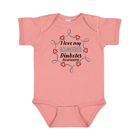 

Inktastic I Love My Godmother Diabetes Awareness Gift Baby Boy or Baby Girl Bodysuit