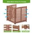 thumbnail image 3 of MEDERLO 3-Panel Outdoor Air Conditioner Fence Screen, Outside Wood Privacy Fence, 32" W x 38" H, 3 of 9