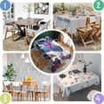 thumbnail image 4 of Purple Butterfly Rose Pattern Rectangle Tablecloth 60"x84",Waterproof Polyester Rectangle Table Cloth, Wipeable Spillproof Polyester Tablecloth for Dining, Camping, Indoor and Outdoor, 4 of 5