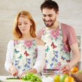thumbnail image 3 of Pioneer Flower Floral Print Pattern Apron for Women and Men, Cotton Linen Waterproof with Pockets, Adjustable, 33x27 Inch for Kitchen, Gardening, BBQ, Salon, 3 of 6
