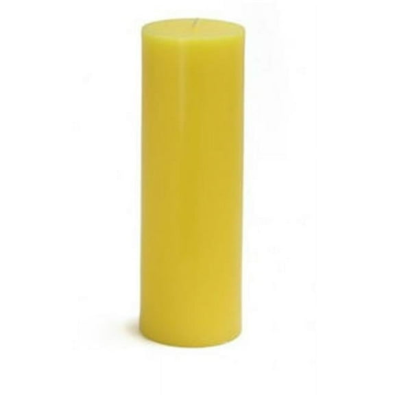 Zest Candle CPZ-096-12 3 x 9 in. Yellow Pillar Candles -12pcs-Case - Bulk