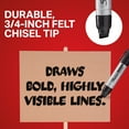 thumbnail image 3 of Sharpie Magnum Permanent Marker | Oversized Chisel Tip, Great for Poster Boards, Red, 12 Count, 3 of 5