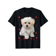 thumbnail image 1 of Delicias para los amantes de los perros: Camiseta de cuello redondo 100 % algodón con estampado de adorable cachorro. Regalo de Navidad perfecto para hombres, papá, esposo y abuelos. Corte informal, l, 1 of 7