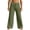 Army Green, variant on Einccm Men's Linen Pants - Loose Fit Wide Leg Casual Beach Trousers with Pockets, High Waisted Comfortable Cotton Linen Yoga Pants for Summer Vacation and Daily Wear