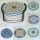 thumbnail image 3 of Posavasos redondos absorbentes de piedra con diseño floral de mandala para mesas de madera con base de corcho. estilo 6, 3 of 6