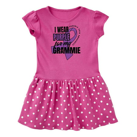 

Inktastic Chronic Pain I Wear Purple For My Grammie Gift Toddler Girl Dress